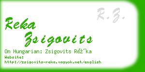 reka zsigovits business card